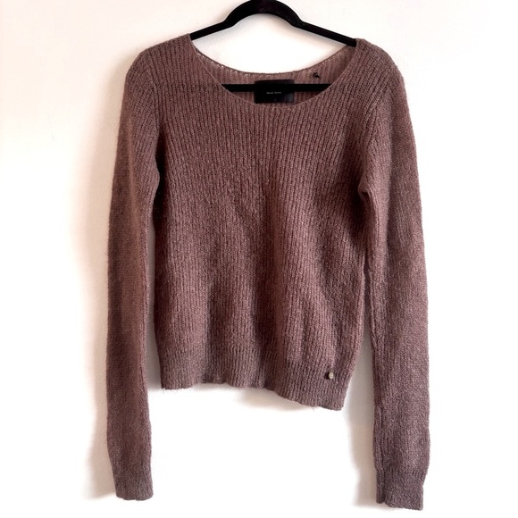 Scotch & Soda Sweaters - MAISON SCOTCH I 1 (US S) Mohair Blend Scoop Neck Knit Sweater I warm brown